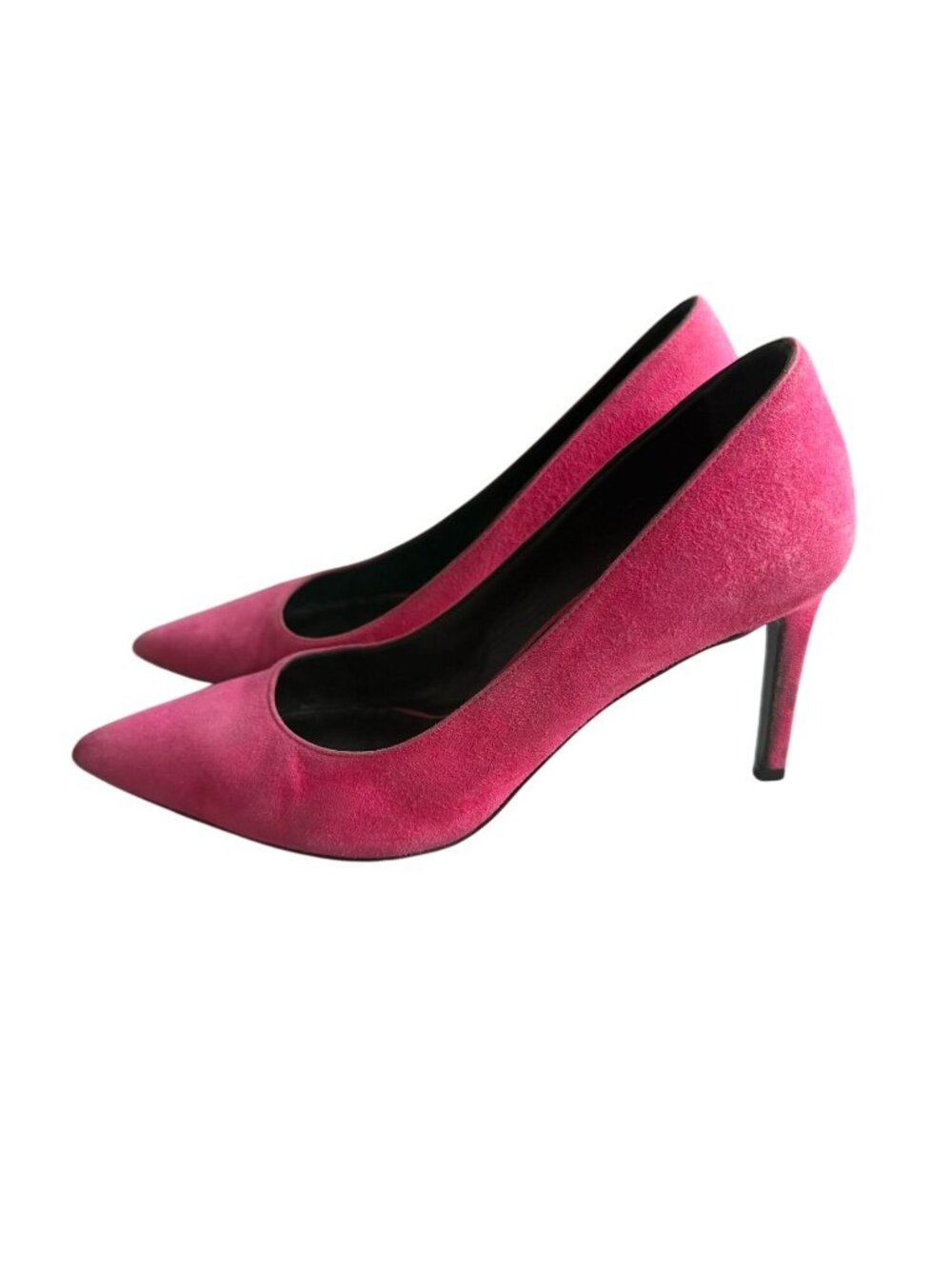 SAINT LAURENT Pink Suede YSL Heels Size 36 / US 6 - Picture 9 of 13